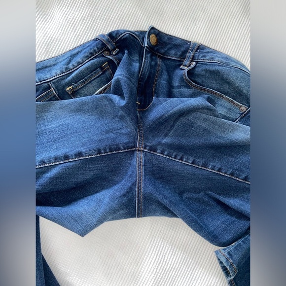 Women’s LUCKY BRAND medium wash mid rise crop Ava‎ distressed jeans size 28/6 - Picture 10 of 16